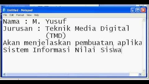 Pembuatan Database Nilai