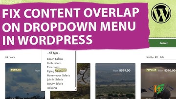 How to Fix Content Overlapping on Dropdown Menu in WordPress