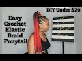 Easy Crochet Elastic Braid Ponytail | Genie Braid Ponytail