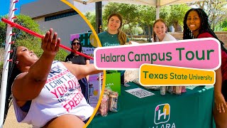 Halara Campus Tour at Texas State University | Limbo Challenge and Exciting Gifts