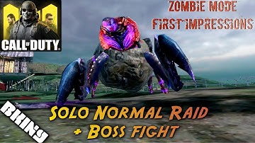 Zombies are here! - Call of Duty Mobile New Zombie Mode update - Normal Raid Solo Gameplay, v 1.0.9