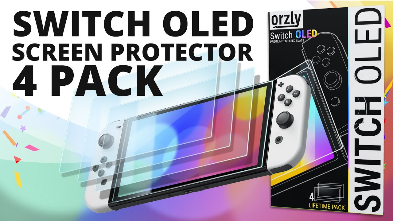 For Nintendo Switch OLED Tempered Glass Screen Protector 7 '' 2021