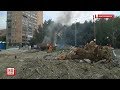 Горит манипулятор под напряжением 10 кВ. Водитель погиб. Live video