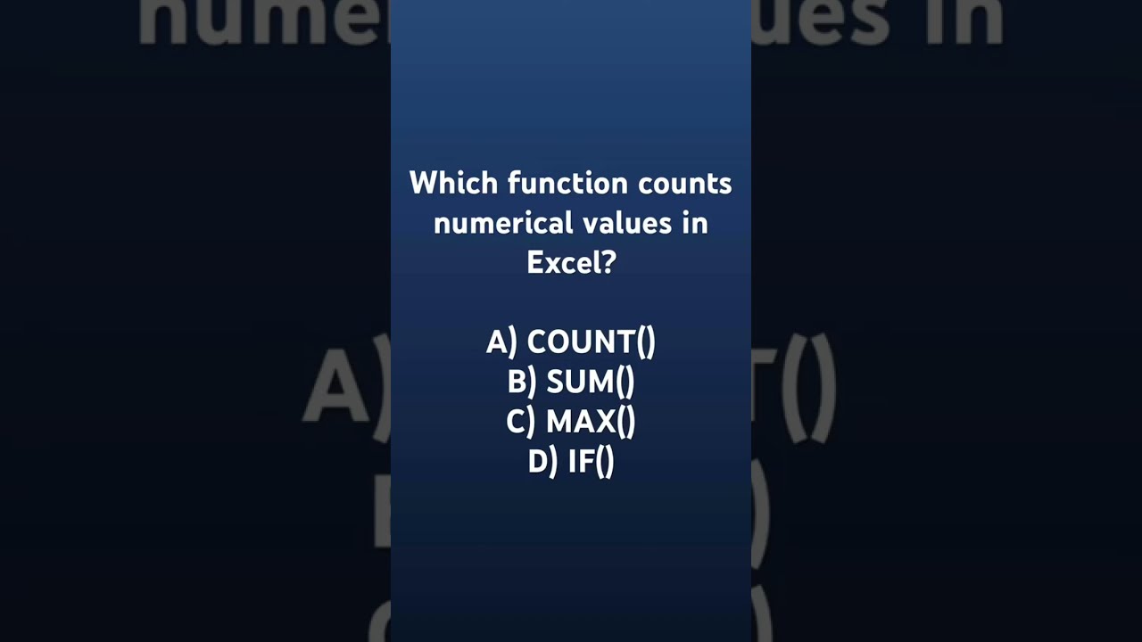 Count numeric values in excel