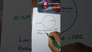 Circle with a 20cm Radius #math #mathtrick