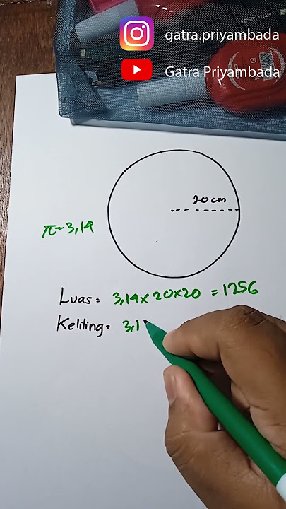 lingkaran jari jari 20cm #matematika  #mathtrick