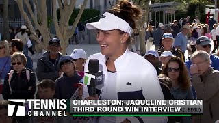 Jaqueline Cristian Earns Back-To-Back Top-20 Wins | Charleston Third Round