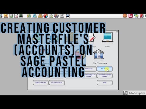 CREATING CUSTOMER MASTERFILE'S (ACCOUNTS) ON PASTEL ACCOUNTING