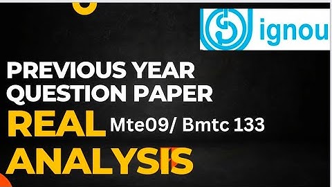 real analysis previous year question paper ||mte9||bmtc133