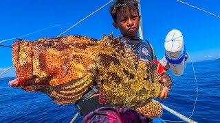 Tayu ang pataw namin sa grouper nato.alimasag nagsitabihan sa baybay