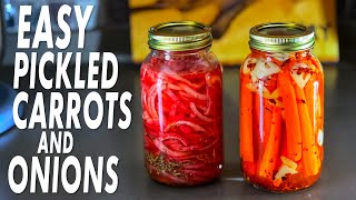 Easy Pickled Spicy Carrots & Mexican Red Onions