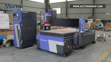 AccTek 2020 new designed ATC linear tool changer cnc router AKM1325C cutting wood fence