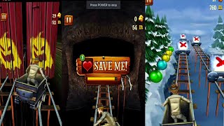 Rail Rush Horror Themed vs Rail Rush Snow Land Game Play screenshot 4
