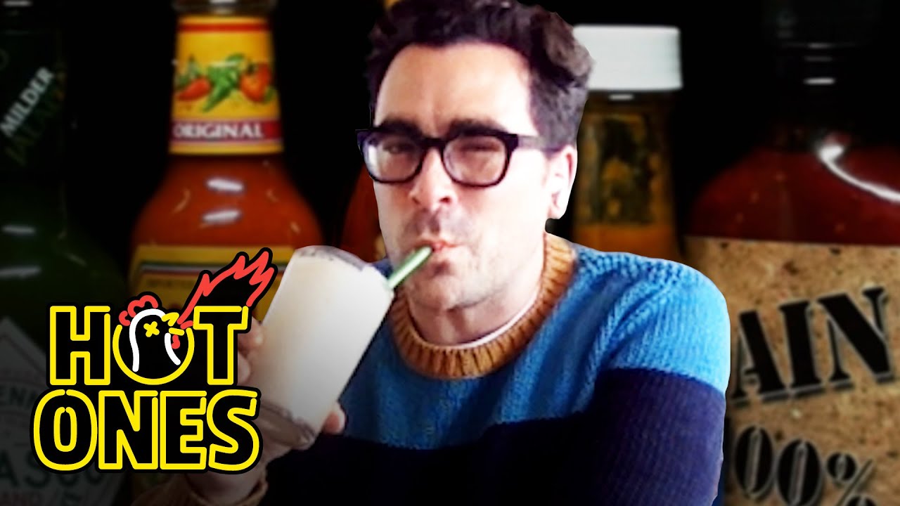 1280px x 720px - Dan Levy Gets Panicky While Eating Spicy Wings | Hot Ones - YouTube