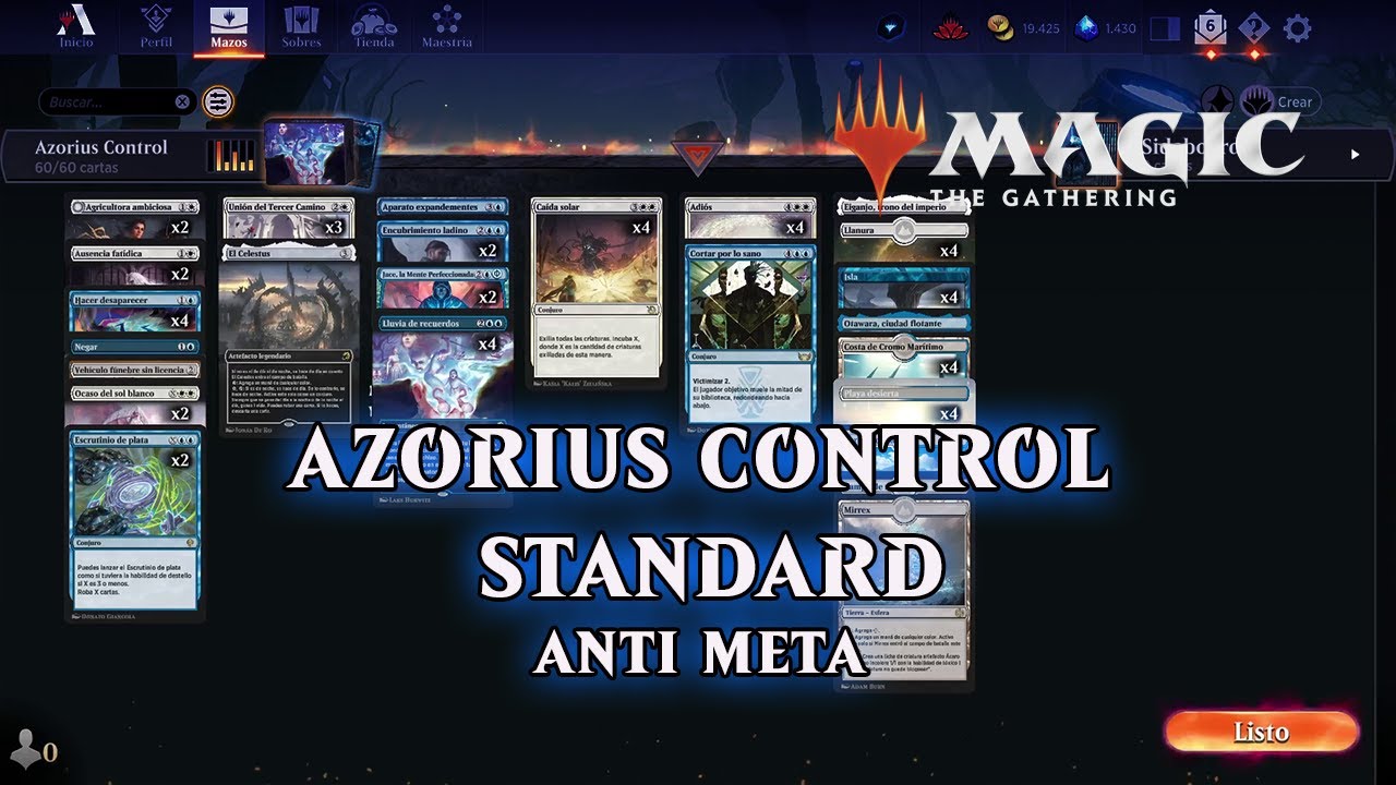 MTG Arena: Standard Azorius Control Anti meta BO1 - YouTube