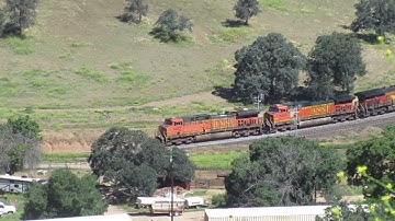 Tehachapi Loop BNSF container train 6-7-2019