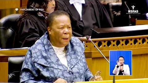 NSFAS  - Minister Naledi Pandor National Assembly in Parliament, 11 September 2018