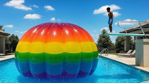 Which: Impossible Jelly Pool Jump - Giant Object Folds Like Liquid | AI ASMR Relaxing Impact