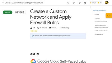 Create a Custom Network and Apply Firewall Rules GSP159