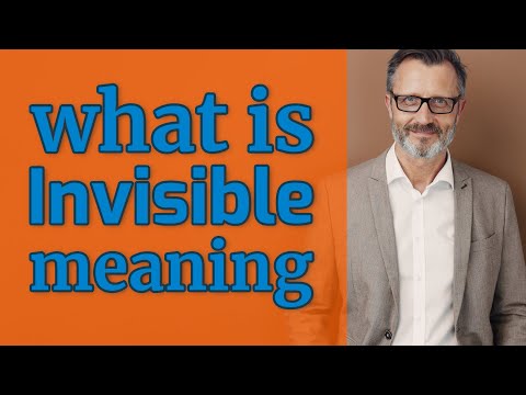 Invisible | Meaning of invisible ? ? ?