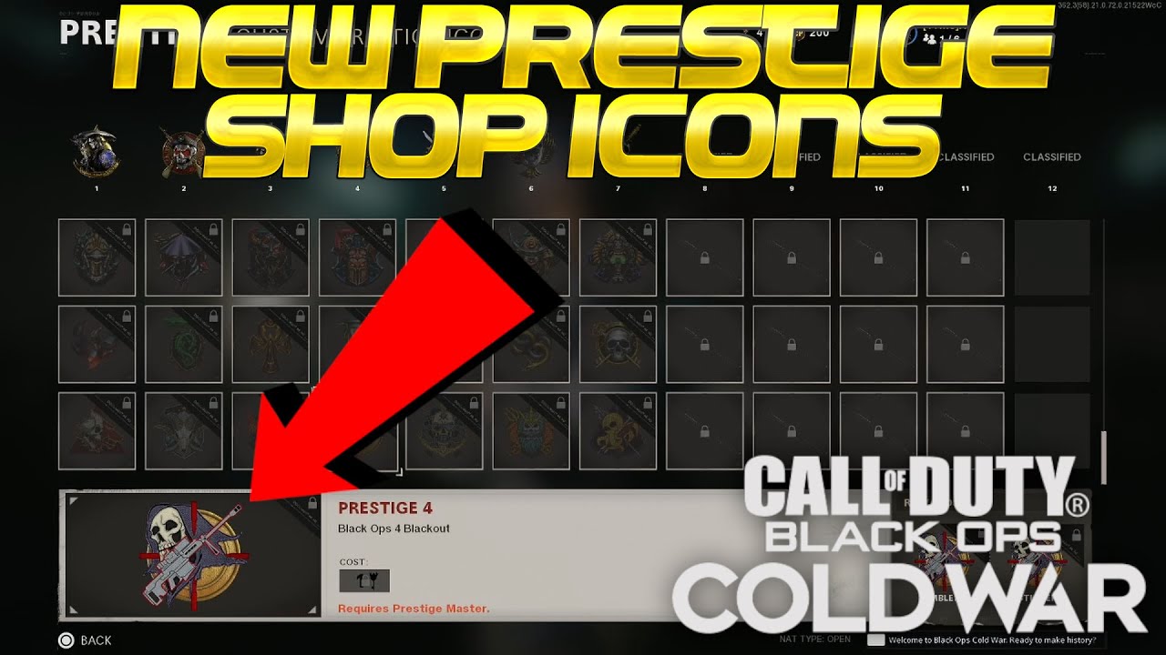 Black Ops : Cold War - NEW Prestige Shop Icons! Blackout & Zombies Emblems!
