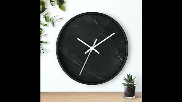 black marble wall clock