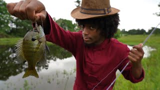 Fishing for swamp monsters in Hidden Pond