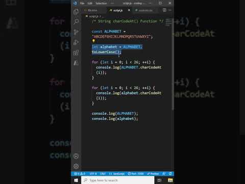 JavaScript String charCodeAt() method - JavaScript Tutorial for Beginners