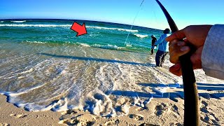 Surf Fishing for Pompano when THIS HAPPENED! **GIANTS**