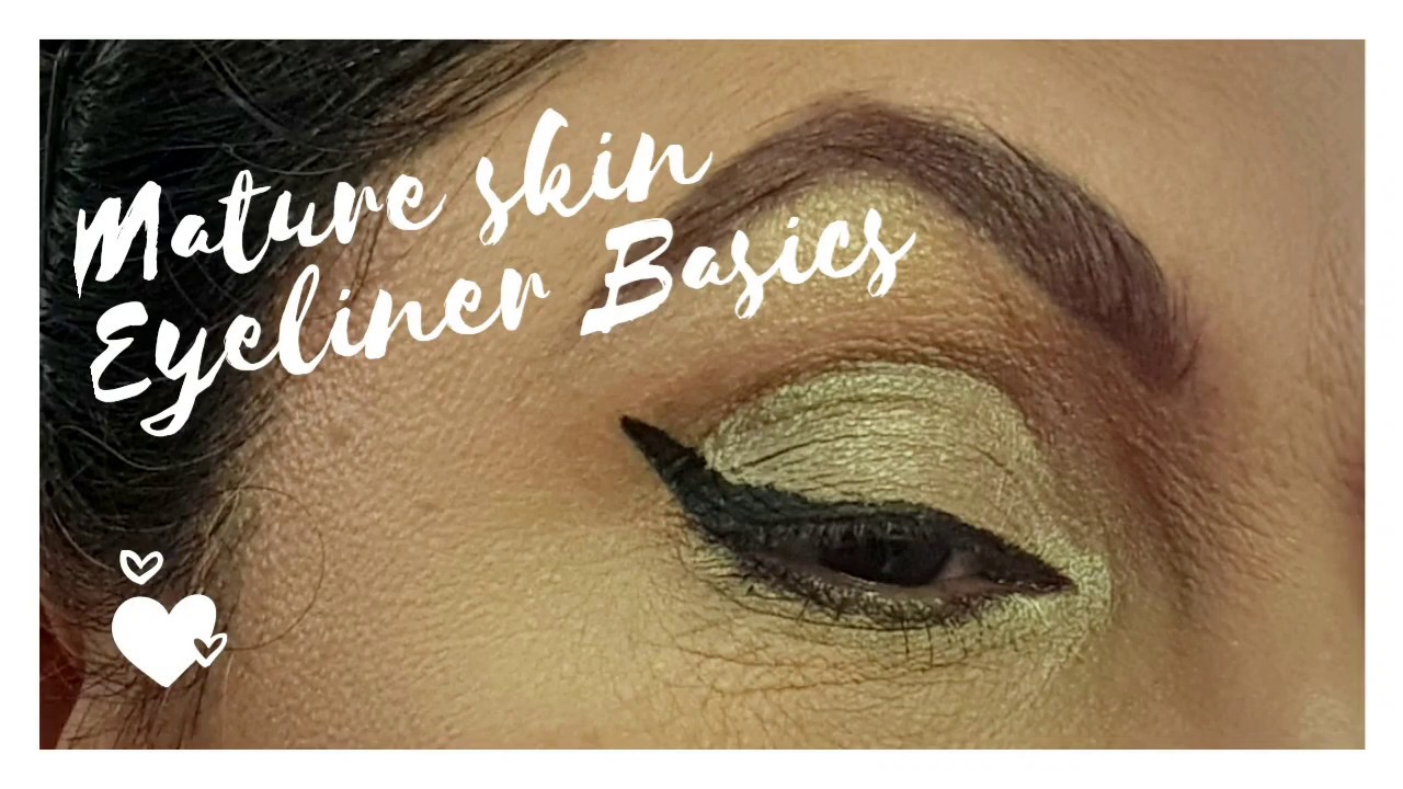 How to apply winged eyeliner for mature eyes Easy way of applying