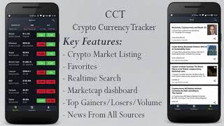 CCT - Crypto Currency Tracker Native Android App | Admob Ads | Analytics | Notifications | News |
