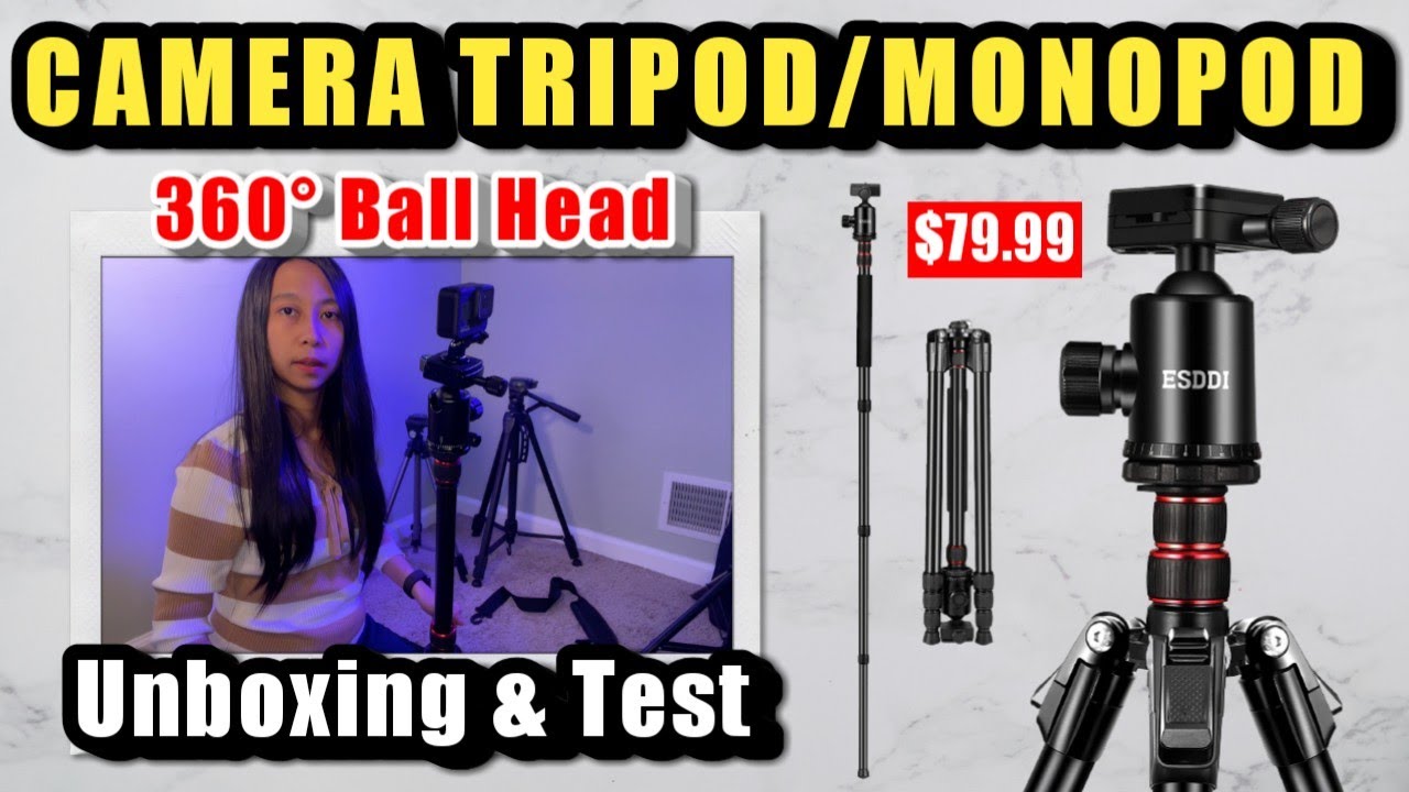 ESDDI Camera TRIPOD/MONOPOD (Unboxing & Review) *MY FAVORITE*