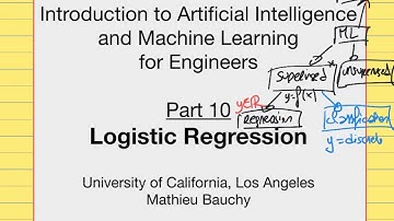 Lecture 10: Logistic Regression – Machine Learning for Engineers