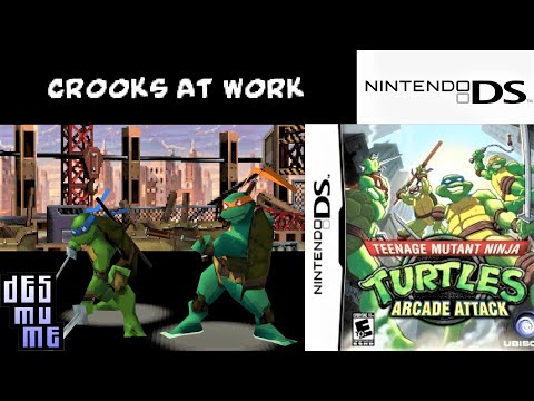 Teenage Mutant Ninja Turtles : Arcade Attack (2009) Nintendo DS Gameplay in HD (DeSmuME)