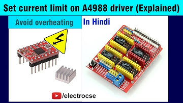 How to set output current limit on A4988 stepper driver #CNC  |ElectroCSE