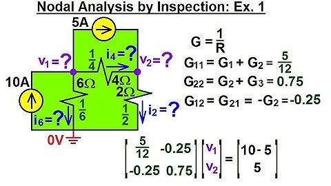 Electrical Engineering: Ch 3: Circuit Analysis (17 of 37) Nodal Analysis by Inspection: Ex. 1