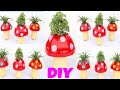 SMART GARDENING IDEAS USING PLASTIC BOTTLES/MUSHROOM-LIKE PLANTERS