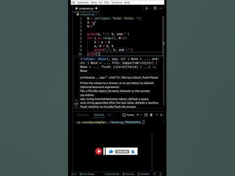 Print Lucas Series In Python || Code in Comments || #shorts # ...