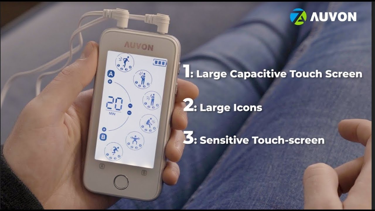 AUVON Dual Channel TENS EMS Unit 24 Modes Muscle Stimulator for Pain  Relief