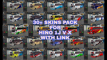 BUSSID: 30+ SKIN PACK FOR HINO 1J V X WITH LINK