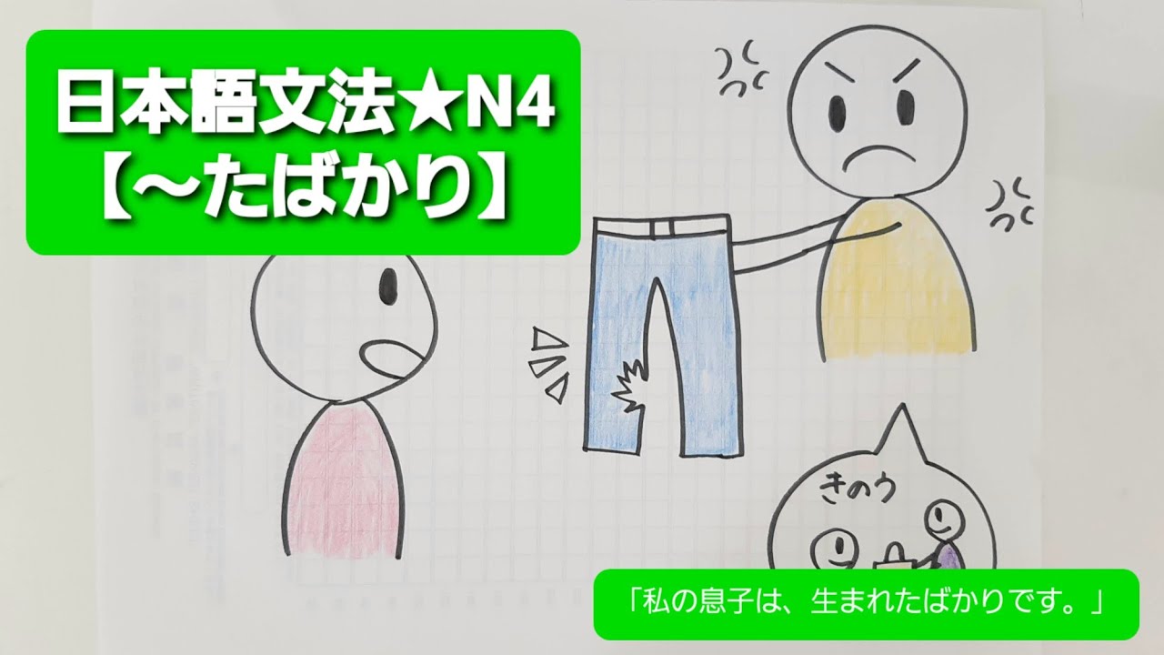 ★新★【みんなの日本語】第46課　練習A-2「私の息子は、生まれたばかりです。」