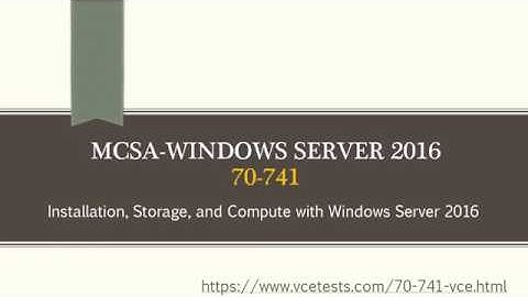 MCSA Windows Server 2016 70-741 VCE Test Dumps