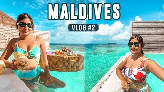MALDIVES TRAVEL VLOG : Seaplane, Water Villa Tour, Snorkeling, & Floating Breakfast! | Ep 2