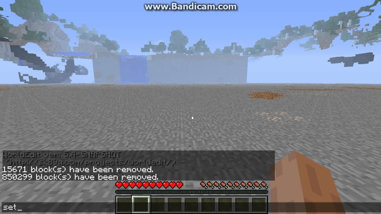 Minecraft: Wie macht man eine fläche mit single player commands - YouTube