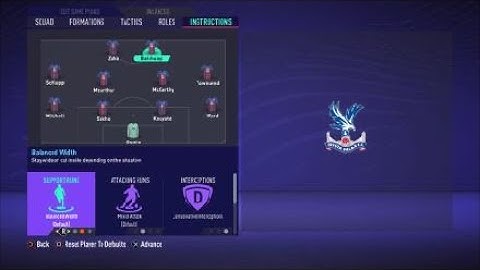 FIFA 21 Custom Tactics - Recreate 4-4-2 of Crystal Palace  + Instructions - Replicate real system