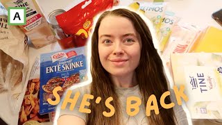 I'M BACK?? a house clean and food haul because i'm making pizza rolls! :)