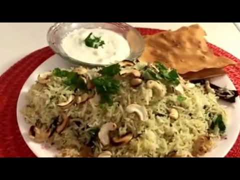 mint-&-coriander-rice-with-toasted-cashew-nuts*simple-and-easy*