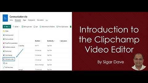 Clipchamp Video Editor for work from SharePoint