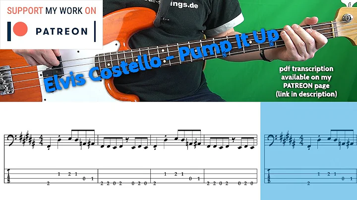 Elvis Costello - Pump It Up (Bass cover with tabs)
