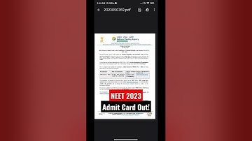 NEET 2023 Admit Card Releasd! #shorts #neet2023